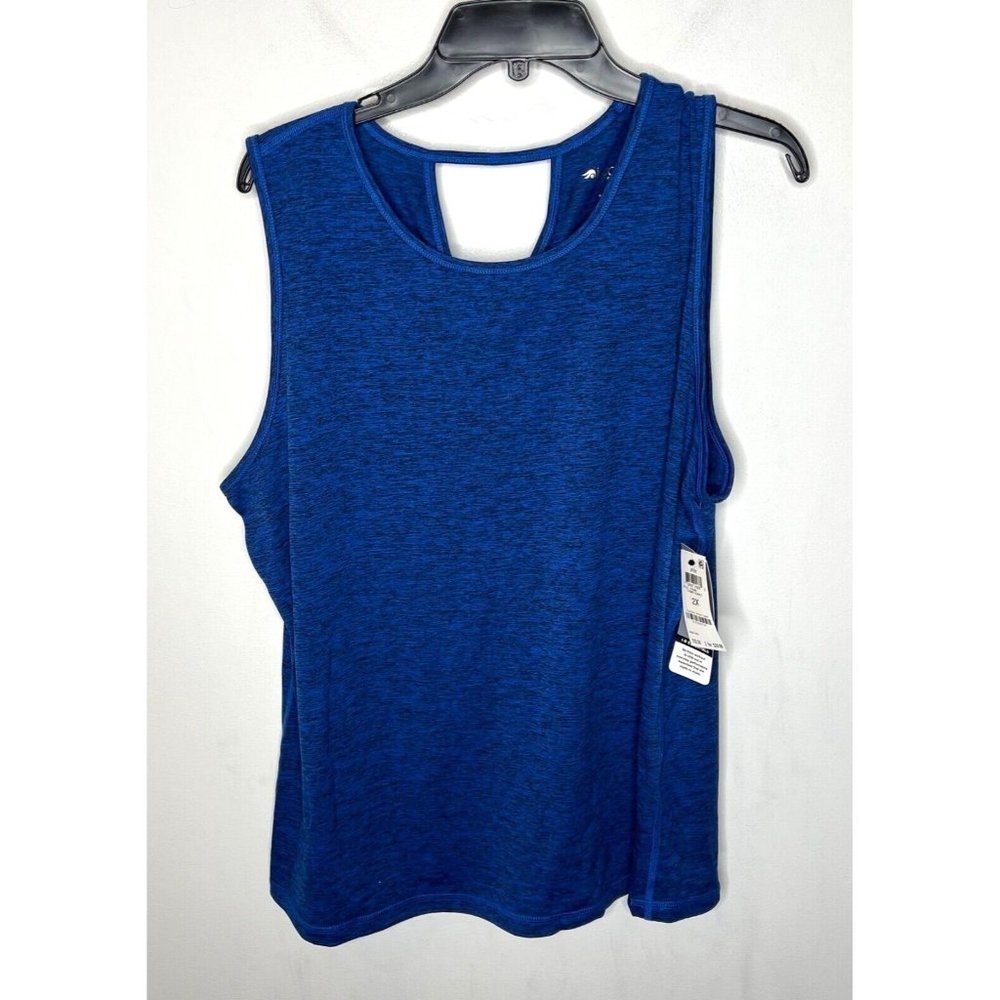 Ideology Womens Plus Size Cobalt Blue Tank Top Size 2X